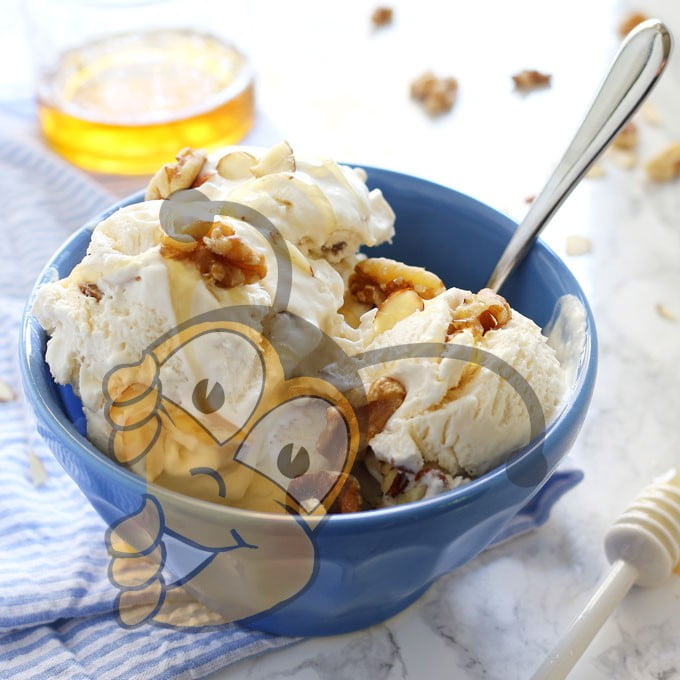 Ореховое мороженое с мёдом