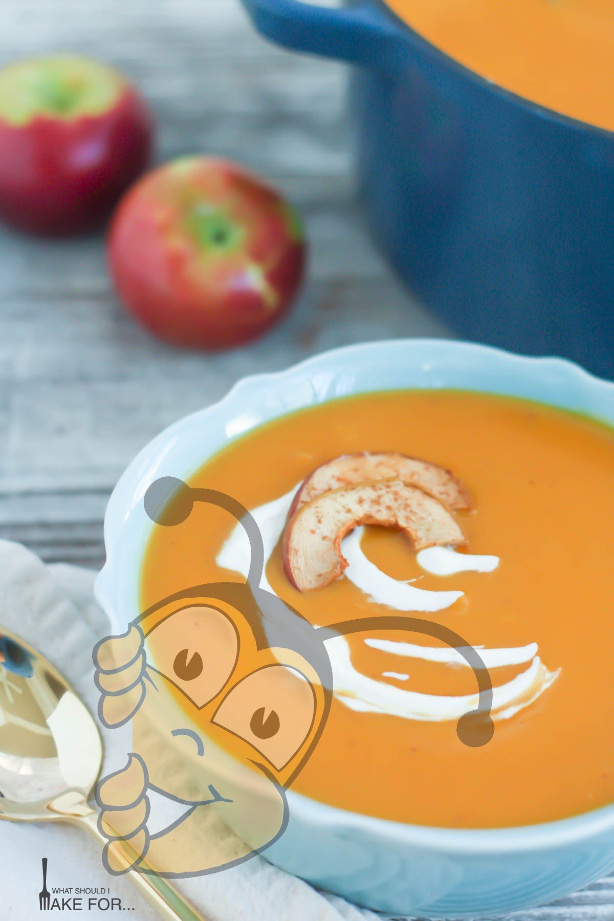 Тыква и яблоки с медом