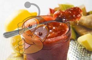 Консервированные ревень со сливой и имбирем