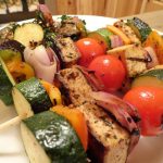 Жареные овощи на шпажках