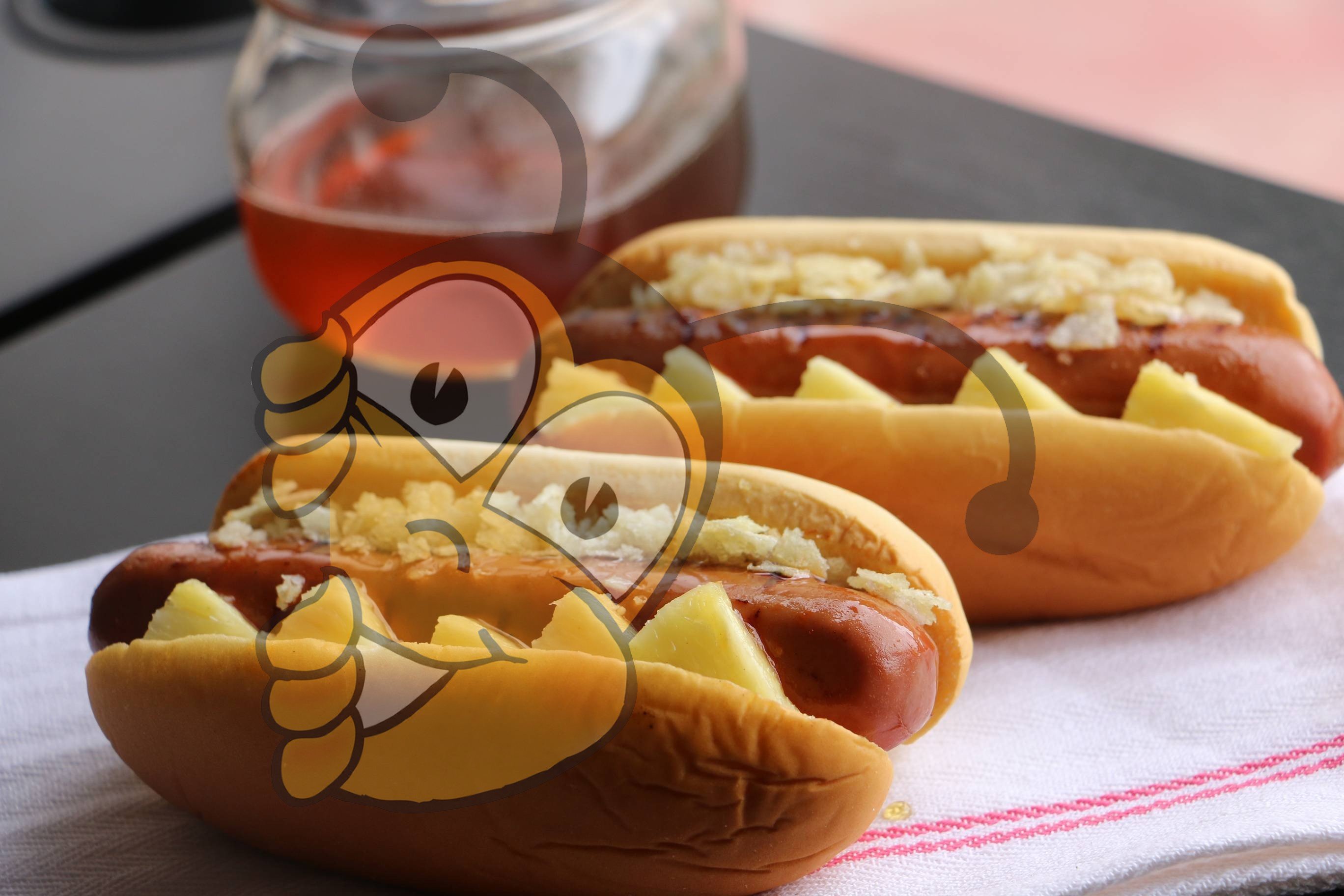 Жареный Хотдог с медом