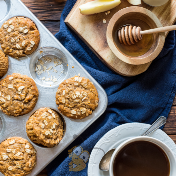 Яблочные овсяные маффины